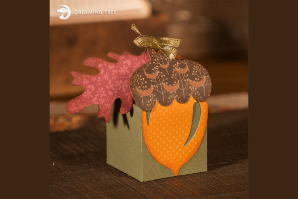 Acorn Truffle Box SVG: A 3D Fall Design Asset