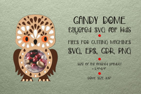 Baby Owl Candy Dome Template: 3D SVG Shapes Review