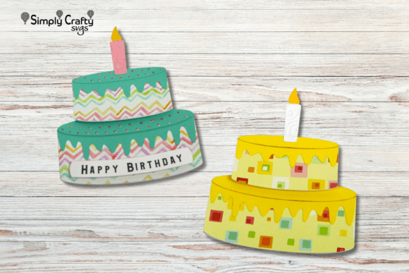 Birthday Cake Card: 3D SVG for Birthdays