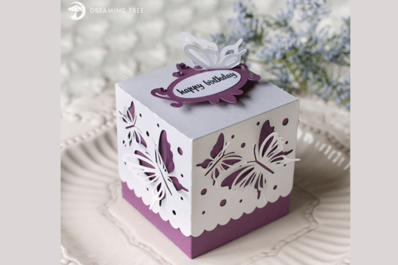 Butterfly Favor Box SVG: 3D SVG for Greeting Cards