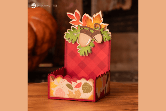 Candy Apple Treat Holder: 3D SVG Centerpieces