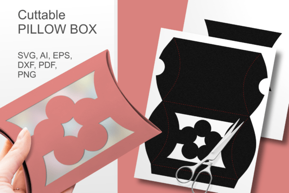 Flower Window Pillow Box: 3D SVG Gift Boxes