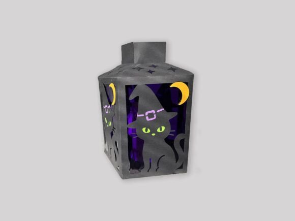 Halloween 3D SVG: Witch Cat Lantern Review