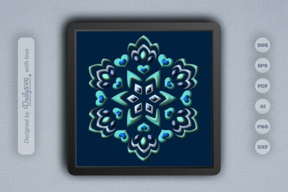 Heart of Snowflake Mandala Layered SVG Review