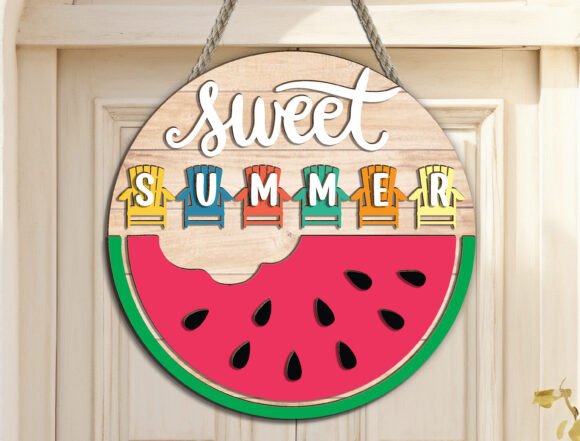 Hello Summer Door Hanger Laser File Review