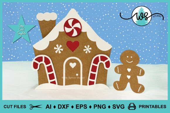 Review: 3D SVG Christmas Gingerbread House Card Template