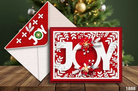 Review: Festive JOY Christmas Greeting Card 1888 for Embroidery