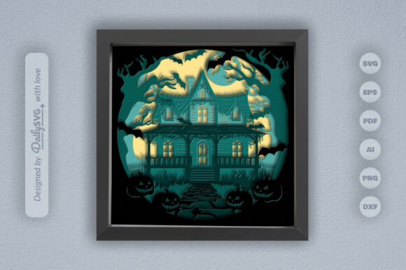 Review: Halloween Haunted House Layered Papercut Design