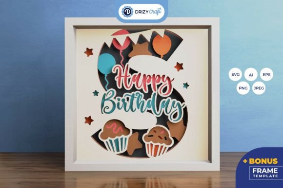 Review: S with Birthday Theme Layered Paper Cut for Embroidery
