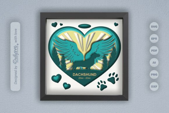 Reviewing the Memorial Dachshund Layered Papercut Design
