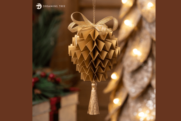 Rosette Pinecone Ornament SVG: A 3D Christmas Gem