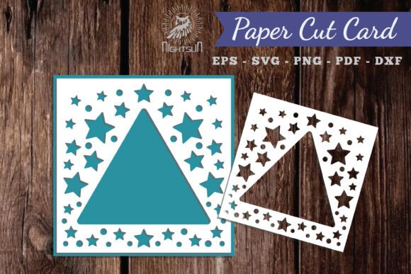 Space-Themed 3D SVG: Sparkling Stars Papercut Card SVG 8