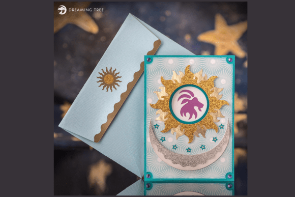 Zodiac Greeting Card SVG: 3D SVG for Birthdays